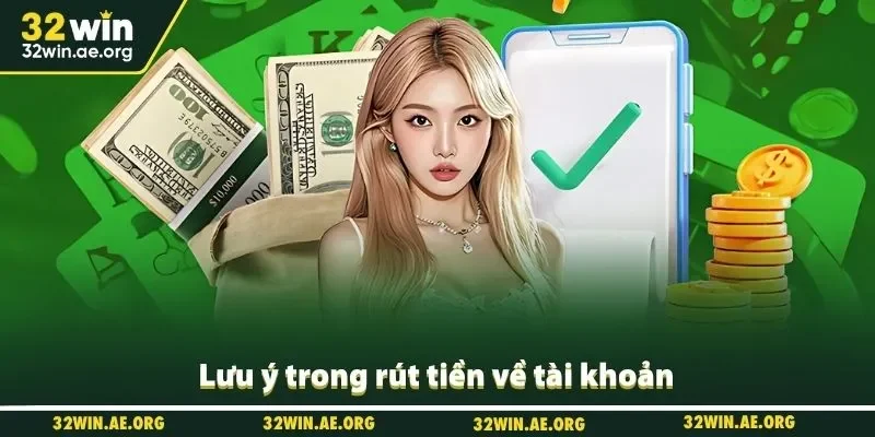 Lưu ý trong rút tiền về tài khoản