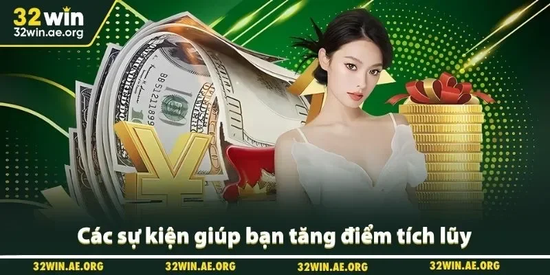 Các sự kiện giúp bạn tăng điểm tích lũy